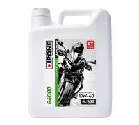 IPONE - Aceite Moto 4 Tiempos 10W40 R4000 RS - Envase 4 Litros - Lubricante Semisintético con Ésteres - Alto Rendimiento - Resistencia Excepcional al Desgaste y Protección del motor