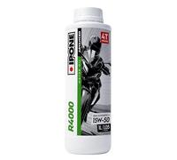 IPONE - Aceite Moto 4 Tiempos 15W50 R4000 RS - 1L - Semisintético con Esteres - Resistencia Excepcional al Desgaste