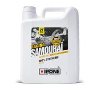 IPONE - Aceite Motor Moto 2 Tiempos Samourai Racing - 100% Sintético con Esteres - Alto Rendimiento - Bidón 4 litros