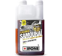 IPONE - Aceite Motor Moto 2 Tiempos Samourai Racing - 100% Sintético con Esteres - Alto Rendimiento - Bidón Dosificador 1 Litro