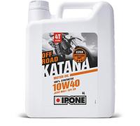 IPONE - Aceite Motor Motos de 4 Tiempos 10W40 Katana Off Road -100% Sintético con Ésteres - Cambio de Marcha Rápido y Preciso - Bidón 4L