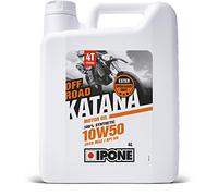 IPONE - Aceite Motor Motos de 4 Tiempos 10W50 Katana Off Road -100% Sintético con Ésteres - Cambio de Marcha Rápido y Preciso - Bidón 4L