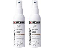 Ipone - Anti-Lluvia para Viseras y Burbujas Visor Rainoff - Efecto Repelente de Agua - No Fluye - No Deja Rastro - 100 ml (Paquete de 2)
