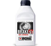 IPONE - Líquido de Freno y Embrague Moto - 500 ml - Brake Dot 5.1 - 100% Sintético - Punto de ebullición seco 270 en C