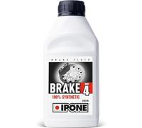 IPONE - Líquido de Frenos y Embrague Moto - 500 ml - Brake Dot 4-100% Sintético - Punto de ebullición en seco 270°C