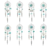 Ipotkitt 16 dijes de aleación de 8 estilos con diseño de telaraña de ensueño sintético turquesa océano animal de la suerte para pulsera, collar, joyería, pendientes, manualidades