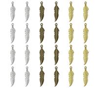 Ipotkitt 30 dijes de plumas de 3 colores, estilo punk, para hacer joyas, pulseras, collares, aretes