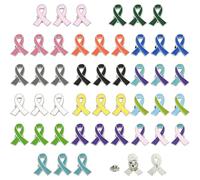 Ipotkitt 60 broches esmaltados para cáncer de mama, 15 colores, cinta de aleación, para médicos, enfermeras, mochilas, sombreros, ropa, mujeres, eventos sociales públicos
