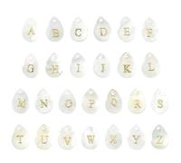 Ipotkitt Abalorio de corazón de animales religiosos con letra de concha natural para manualidades, collares, pulseras, pendientes, suministros de manualidades, Concha, No es una piedra preciosa