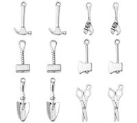 Ipotkitt Abalorio de estilo tibetano para profesor, religión, plumas, amigos, vehículo, caballo, calavera celestial, arco y flecha, nudo del desierto, gótico, bohemio, para manualidades, joyas, Metal