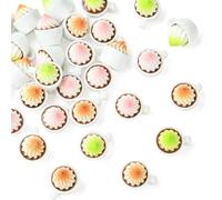 Ipotkitt Abalorio de helado, café, animal, fruta, flor, lazo, lágrima, dados, seta y estrella para manualidades, pulseras, collares, aretes, Resina, No es una piedra preciosa