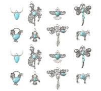 Ipotkitt Abalorios de plata envejecida con forma de tubo, ancla espacial, máscara de animales, jardín, bebé, candelabro, herramienta occidental, hoja, calavera, armas, dijes para joyas, manualidades