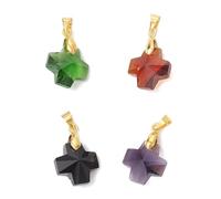 Ipotkitt Dijes de cristal surtidos para hacer joyas, diseño de flores, gatos, ángeles, collares, pulseras, pendientes, suministros de manualidades, Vidrio, No es una piedra preciosa