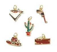 Ipotkitt Dijes de latón surtidos con forma de cruz con forma de serpiente musical para manualidades, suministros de joyería, Latón, No es una piedra preciosa