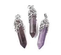 Ipotkitt Dijes de piedras preciosas naturales curativas para reiki, cuarzo, corazón, luna, lágrima, fresa, melocotón, dijes para manualidades, pulseras, collares, aretes, Piedra preciosa, No es una