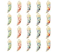 Ipotkitt Dijes esmaltados surtidos de animales de Navidad Tarot bola mexicana para bricolaje, collar, pulsera, aretes, suministros de manualidades, Metal, Sin piedra preciosa