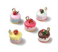 Ipotkitt Dijes esmaltados surtidos de animales de Navidad Tarot bola mexicana para bricolaje, collar, pulsera, aretes, suministros de manualidades, Esmalte, Sin piedra preciosa