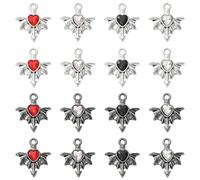 Ipotkitt Dijes surtidos de aleación para hacer joyas, dijes de ángel, coche, zorro, para collares, pulseras, aretes, suministros de manualidades, Metal, Sin piedra preciosa