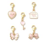 Ipotkitt Varios llaveros esmaltados con diseño de flores, corazón, amor, cruz, frutas, Inster, ojo de animal, Pascua, llaveros para decoración colgante de festividades, esmaltado, No es una piedra