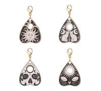 Ipotkitt Varios llaveros esmaltados con diseño de flores, corazón, amor, cruz, frutas, Inster, ojo de animal, Pascua, llaveros para decoración colgante de festividades, esmaltado, No es una piedra