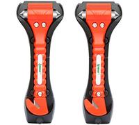 IPOW [2 PCS Martillo de Seguridad para Automóviles, Herramienta de Escape de Emergencia para Romper la Ventana de Coche, Cortador de Cinturón