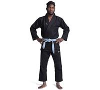Ippon Gear BJJ GI Brazilian Jiu Jitsu Beginner Suit In inturón Blanco [Talla A3L I Material Pearl-Weave I Densidad del Tejido 350gr/m² I Material antidesgarro con Costuras Selladas] Negro