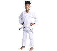 Ippon Gear Rookie Traje de BJJ Brazilian Jiu Jitsu, Unisex-Youth, White, One Size