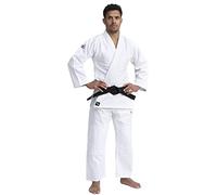 IPPONGEAR Basic 2 traje de judo ligero para principiantes y niños (cintura con cordón en el pantalón, densidad del tejido 500gr/m²) blanco