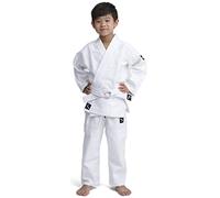 IPPONGEAR Future 2 traje de judo para principiantes y niños traje de artes marciales in inturón (cintura elástica y cordón en los pantalones, densidad del tejido 335gr/m²) blanco