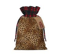 IPPONGET Bolsas de regalo de Navidad con estampado de leopardo, bolsas de regalo festivas para colegas, bodas, fiestas y más