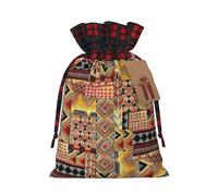 IPPONGET Bolsas de regalo de Navidad con estampado de patchwork textil africano para colegas, bodas, fiestas y más