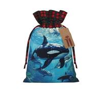 IPPONGET Bolsas de regalo de Navidad con orcas para natación, bolsas de regalo festivas para colegas, bodas, fiestas y más