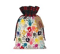 IPPONGET Bolsas de regalo de Navidad impresas a mano, bolsas de regalo festivas para colegas, bodas, fiestas y más