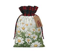 IPPONGET Bolsas envueltas de Navidad con estampado de margaritas blancas bolsas de regalo festivas para empleados bodas fiestas Más