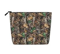 IPPONGET Cold Tree - Bolsa de maquillaje con estampado de camuflaje de una sola capa con bolsas con cremallera para mujer, bonita y portátil, color negro, talla única, talla única, Black, Talla única