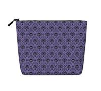 IPPONGET Haunted Mansion - Bolsa de maquillaje de una sola capa con bolsas con cremallera para mujer, bonita y portátil, color negro, talla única, talla única, Black, Talla única