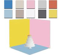 iProtech 5 tableros de Fondo de fotografía de Doble Cara con 10 Patrones, con 3 Frenos, Impermeables, Reutilizables, 16 x 16 Pulgadas, tableros de Fotos Morandi para Alimentos, Joyas, cosméticos,