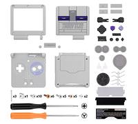 IPS Ready Upgraded eXtremeRate Carcasa para Gameboy Advance SP, Funda Placa Cubierta con Botone, Compatible con Todos IPS y LCD Estándar - Sin Consola ni Pantalla IPS, Clásico SNES