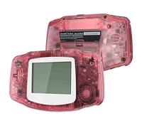 IPS Ready Upgraded eXtremeRate Carcasa Transparente para Gameboy Advance (GBA), Compatible con Todos IPS y LCD Estándar, Funda con Botones para Game Boy - Sin Consola ni Pantalla, Rosa