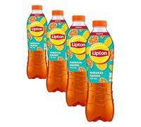 ipton Ice Tea Naranja Mango Botella 1 L - Bebida Refrescante de Té Negro con Zumos de Fruta - Sin Gas (Paquete de 4)