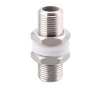 IPUDIS Accesorio de tubería de bloqueo de acero inoxidable 304 de 3/4 pulgadas BSP x 60 mm de longitud DN15 para tanque de agua acuario
