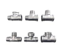 IPUDIS BSP1I2 - Conector de tubería de acero inoxidable 304 de 3/20.3 cm, 3/10.2 cm, 3/10.2 cm, 2.5 cm, BSPP, rosca hembra igual 304, de acero inoxidable, tipo T