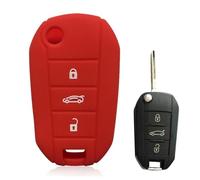 IPUDIS Funda de Silicona para la Llave del Coche Fob para Opel Corsa DFA Grandland X Crossland Combo C Funda para Citroen C4 Cactus C5 Aircross Berlingo