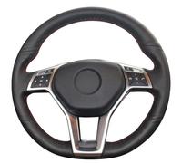 IPUDIS Negro Coser a Mano Cuero Funda Volante para Mercedes-Benz Clase A 2013-2015 Clase CLA 2013 2014 Clase C Protector Volante Antideslizante y Suave