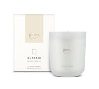 ipuro BLANC - Vela aromática decorativa clásica en vaso de cristal con geranio, menta y sándalo, aroma fresco a la lluvia de verano, velas con aroma duradero, vela perfumada para habitaciones en color