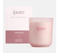 ipuro Classic - Vela aromática en vaso de orquídea, 270 g, vela aromática decorativa con limón y melocotón, violeta y lirio del valle - velas perfumadas con aroma de larga duración, color rosa