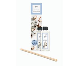 ipuro Cotton fields - Recambio de ambientador económico con notas de vainilla en polvo - Recarga de aceite aromático - Botella de recambio de 200 ml - Incluye varillas aromáticas (1 unidad)