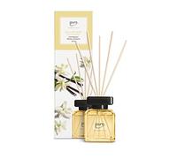 ipuro - Esencial Ambientador Soft Vanilla 100 ml | Ambientador con vainilla, sándalo, regaliz, flor de melocotón y caramelo | Difusor con varillas | Ambientador para el hogar