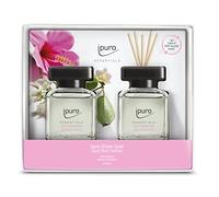 ipuro - Essentials - Ambientador para habitación (2 x 50 ml, aroma a mandarina, bergamota, jazmín, violeta y madera de cedro, con varillas/ambientador para el apartamento)