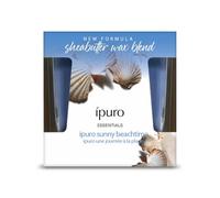ipuro Essentials SUNNY BEACHTIME - Vela aromática en vaso de cristal fresco con pomelo, aroma cítrico, 23 horas de combustión, larga duración, decorativa para salón, baño